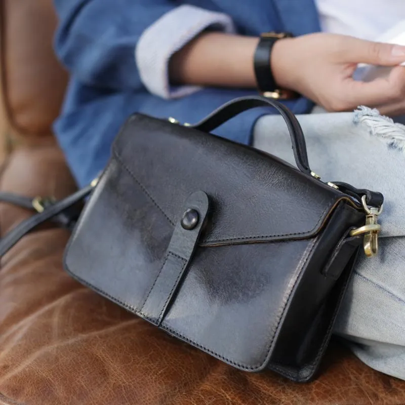 Green Womens Leather Satchel Side Bag Handbag Womens Leather Satchel Shoulder Bag Small Crossbody Bag