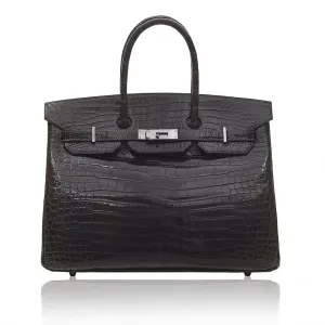 Gris Elephant 35cm Birkin Bag