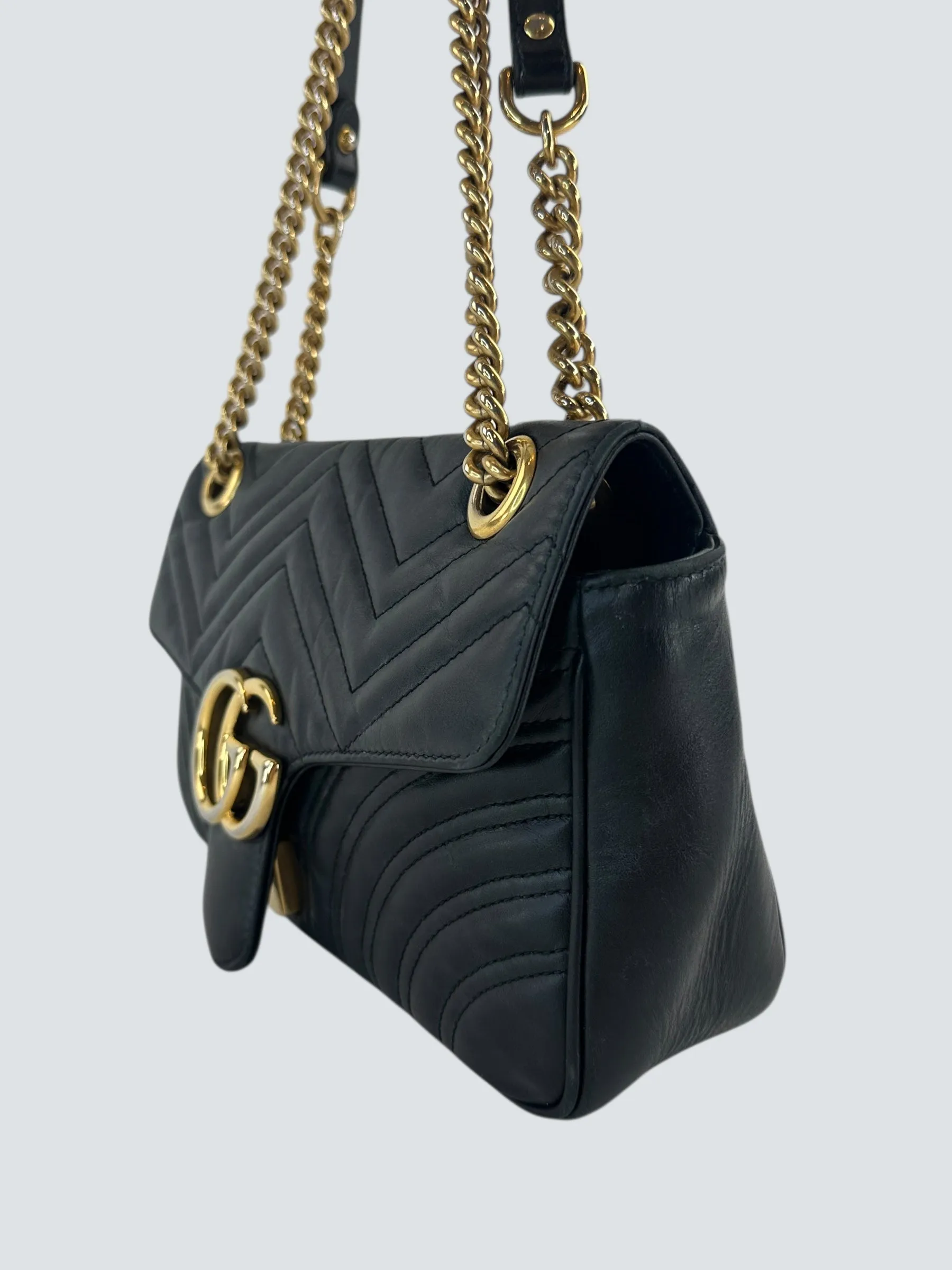 Gucci Black Leather Marmont handbag