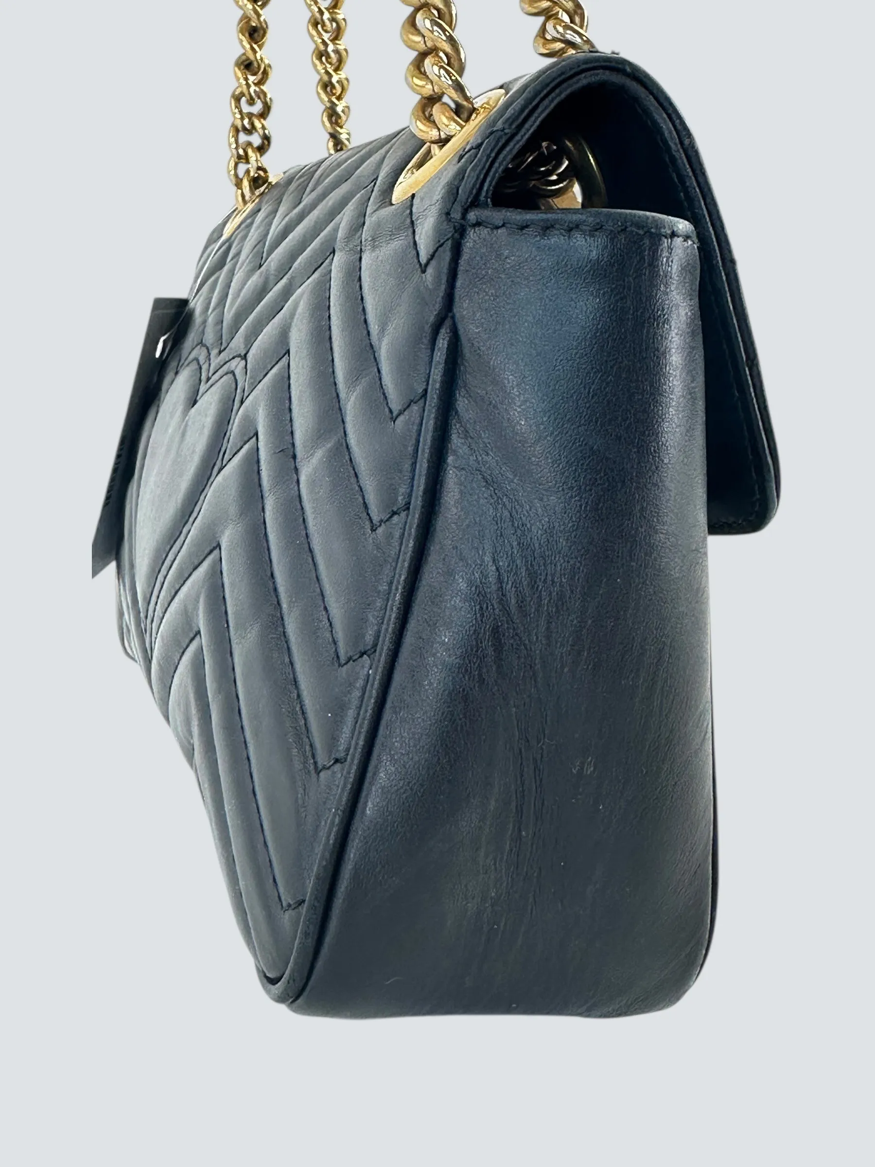 Gucci Black Leather Marmont handbag
