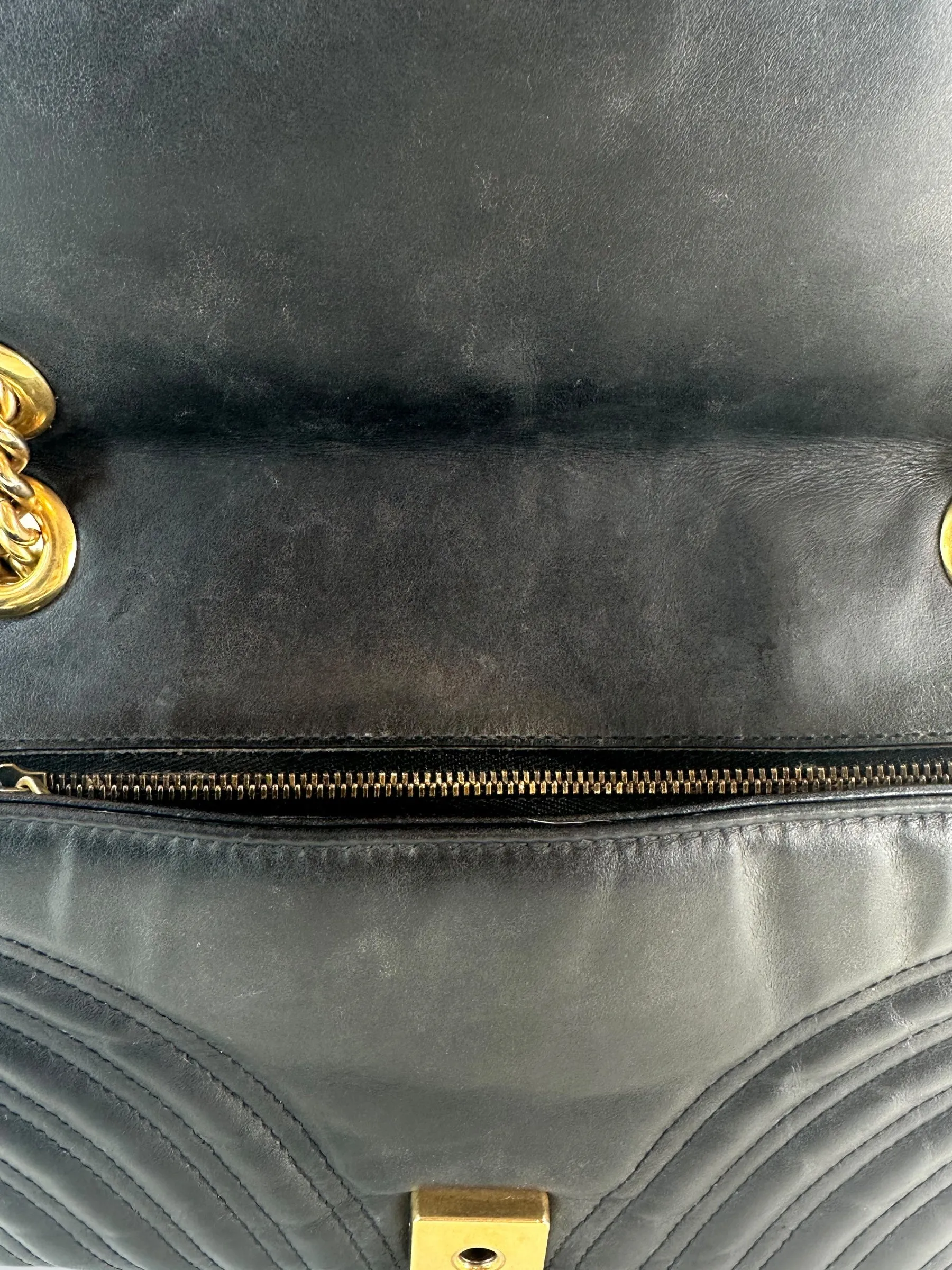 Gucci Black Leather Marmont handbag