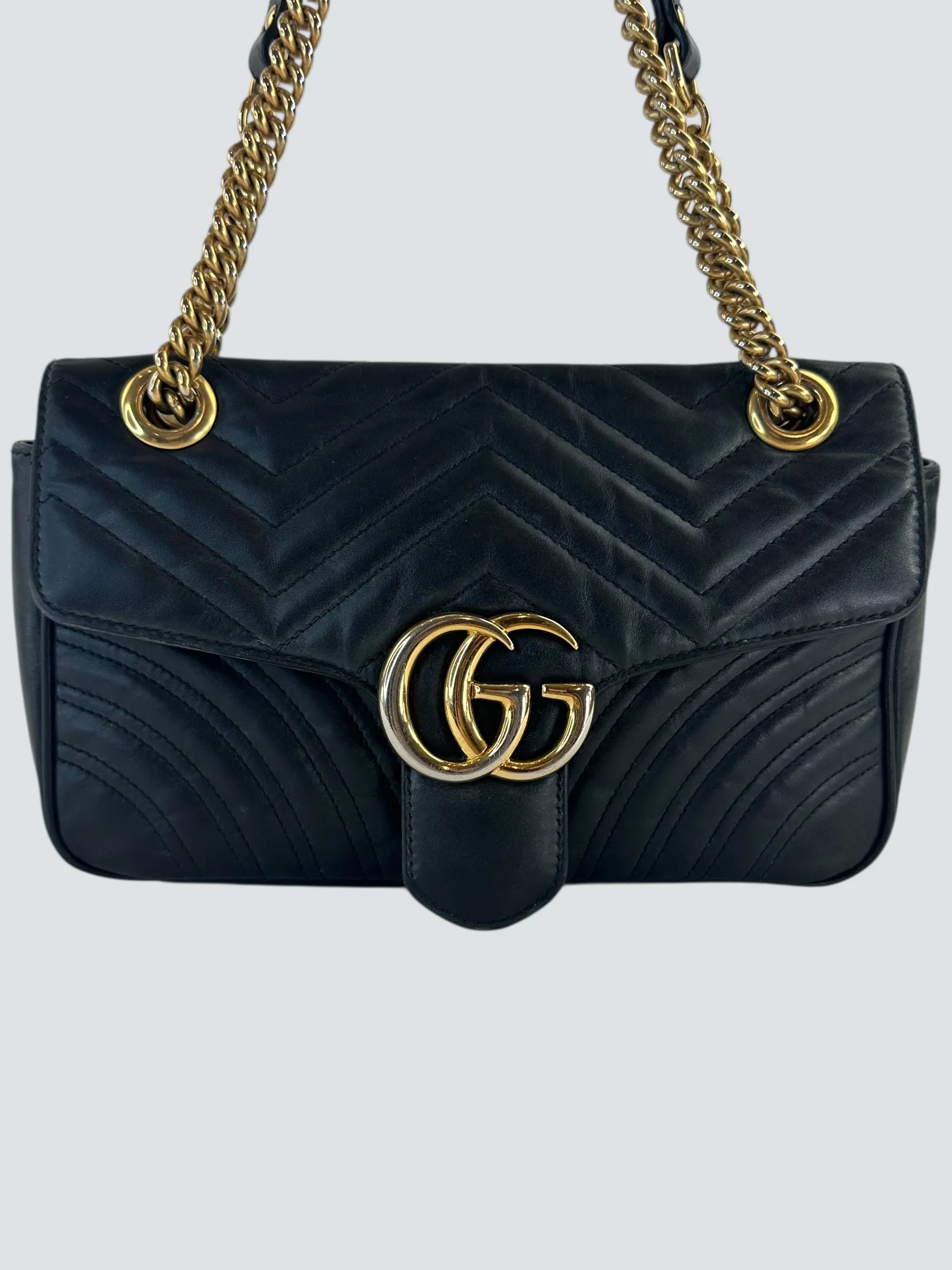 Gucci Black Leather Marmont handbag