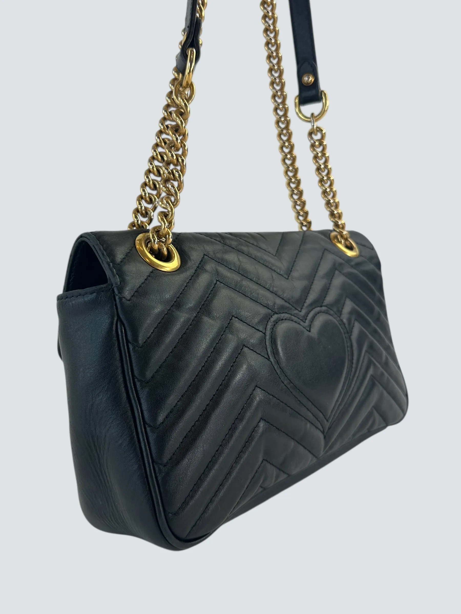 Gucci Black Leather Marmont handbag
