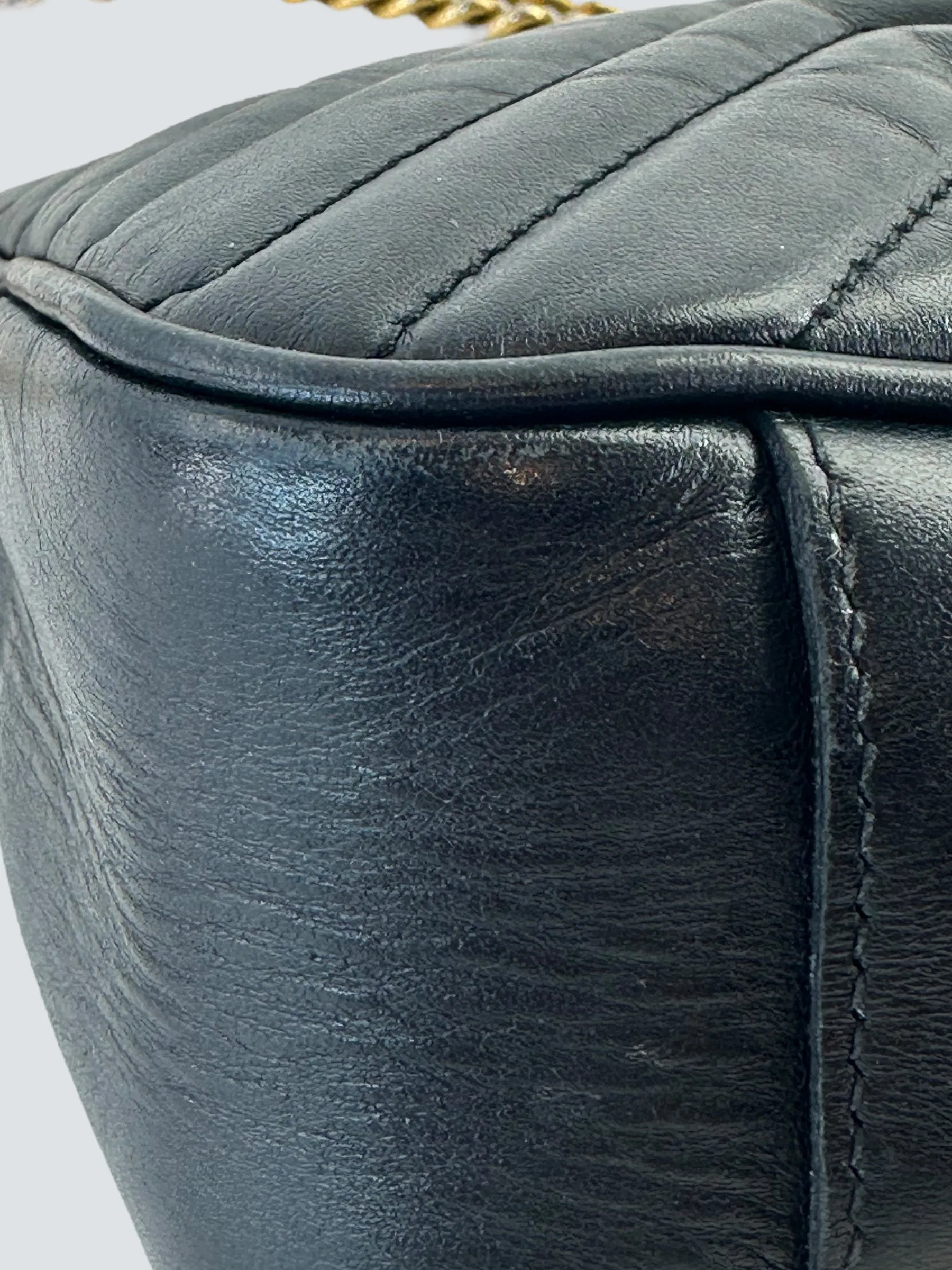 Gucci Black Leather Marmont handbag