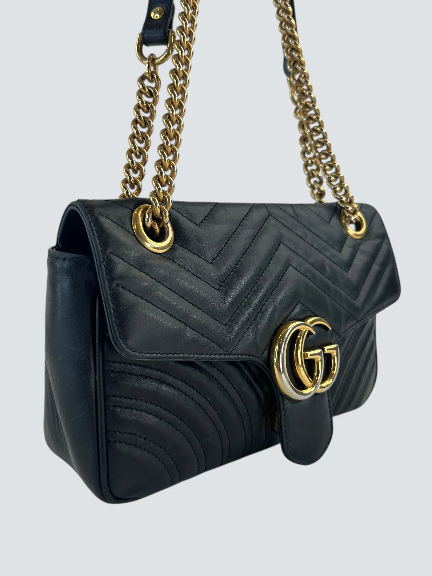Gucci Black Leather Marmont handbag