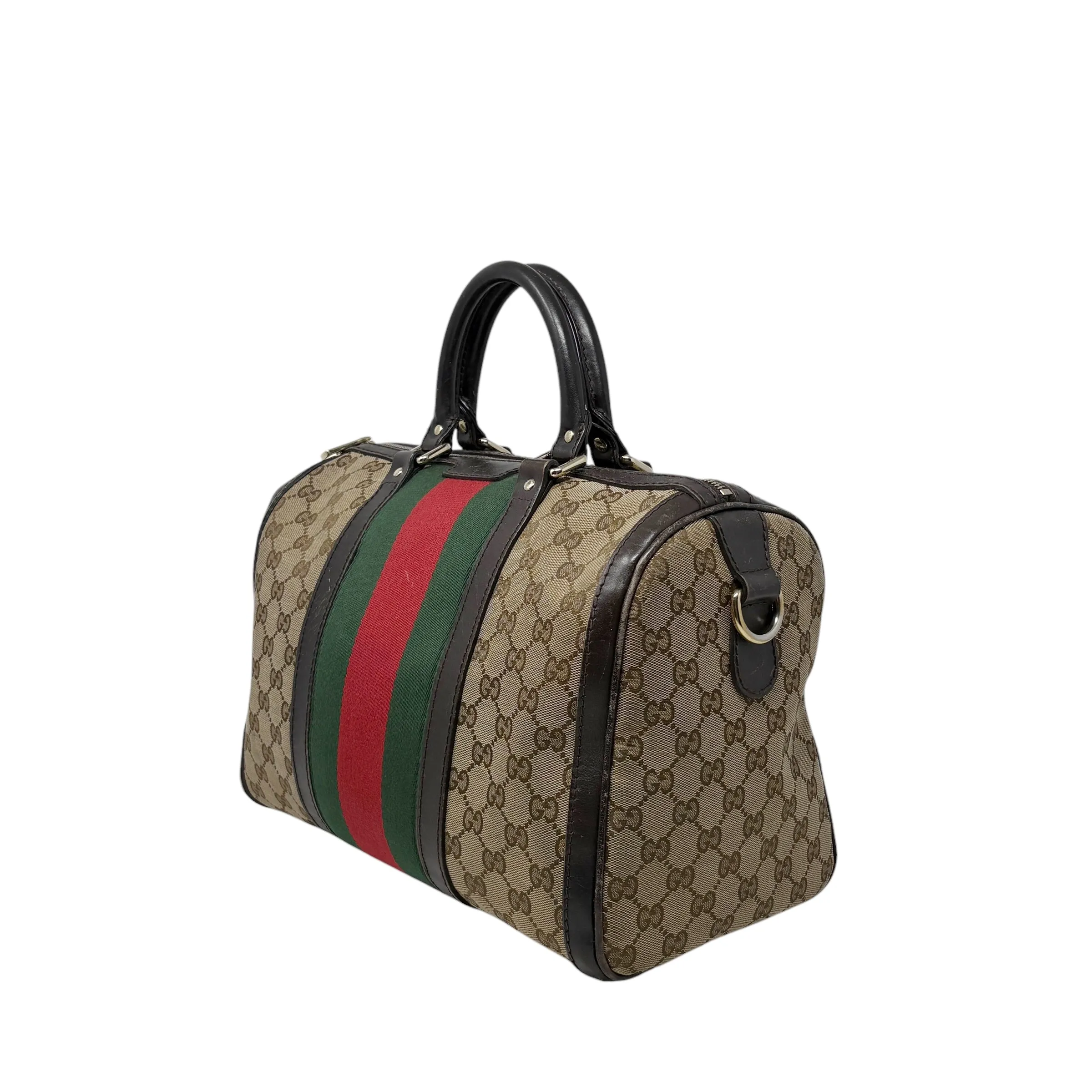 Gucci GG Canvas Sherry Boston Bag