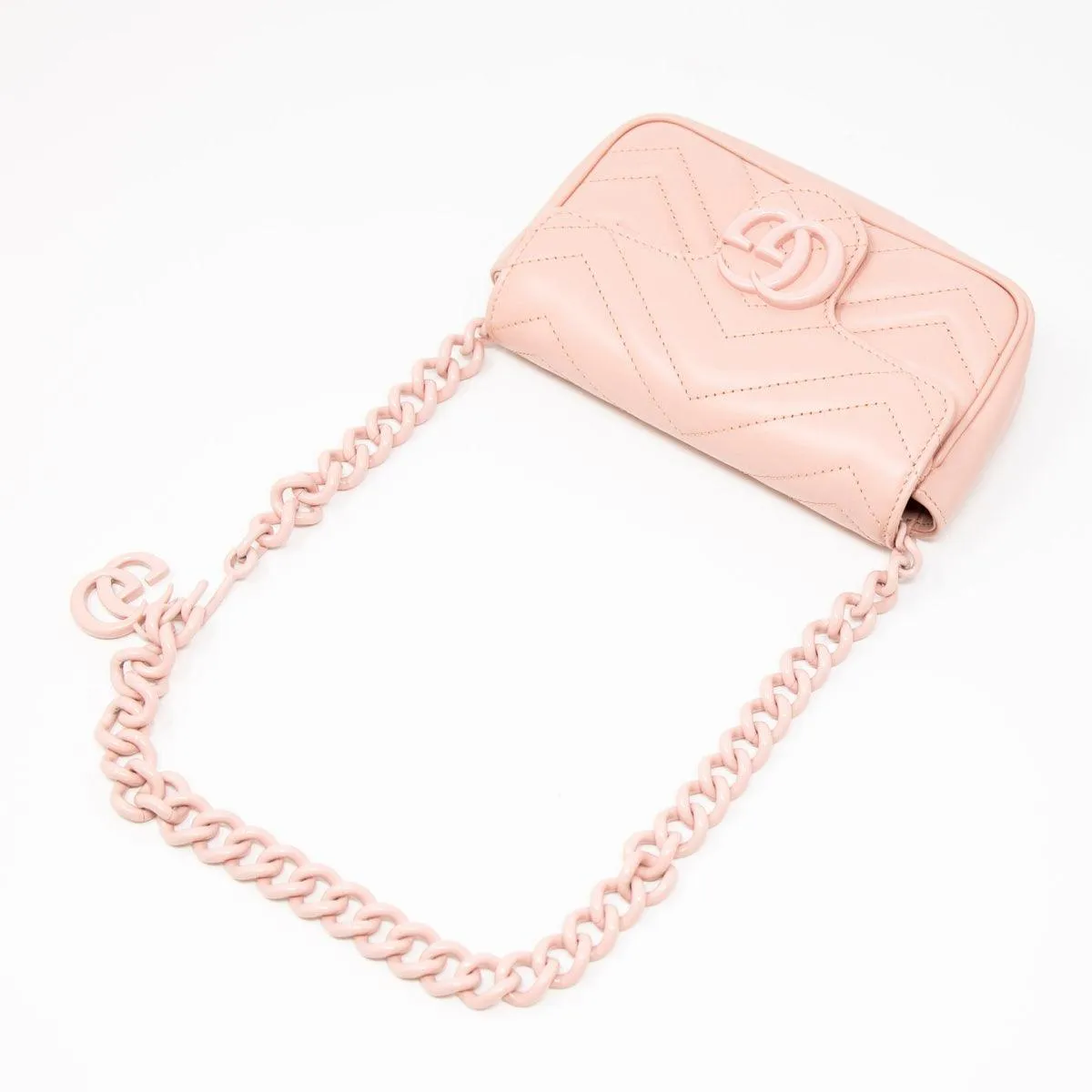Gucci Pink GG Marmont Belt Bag 80