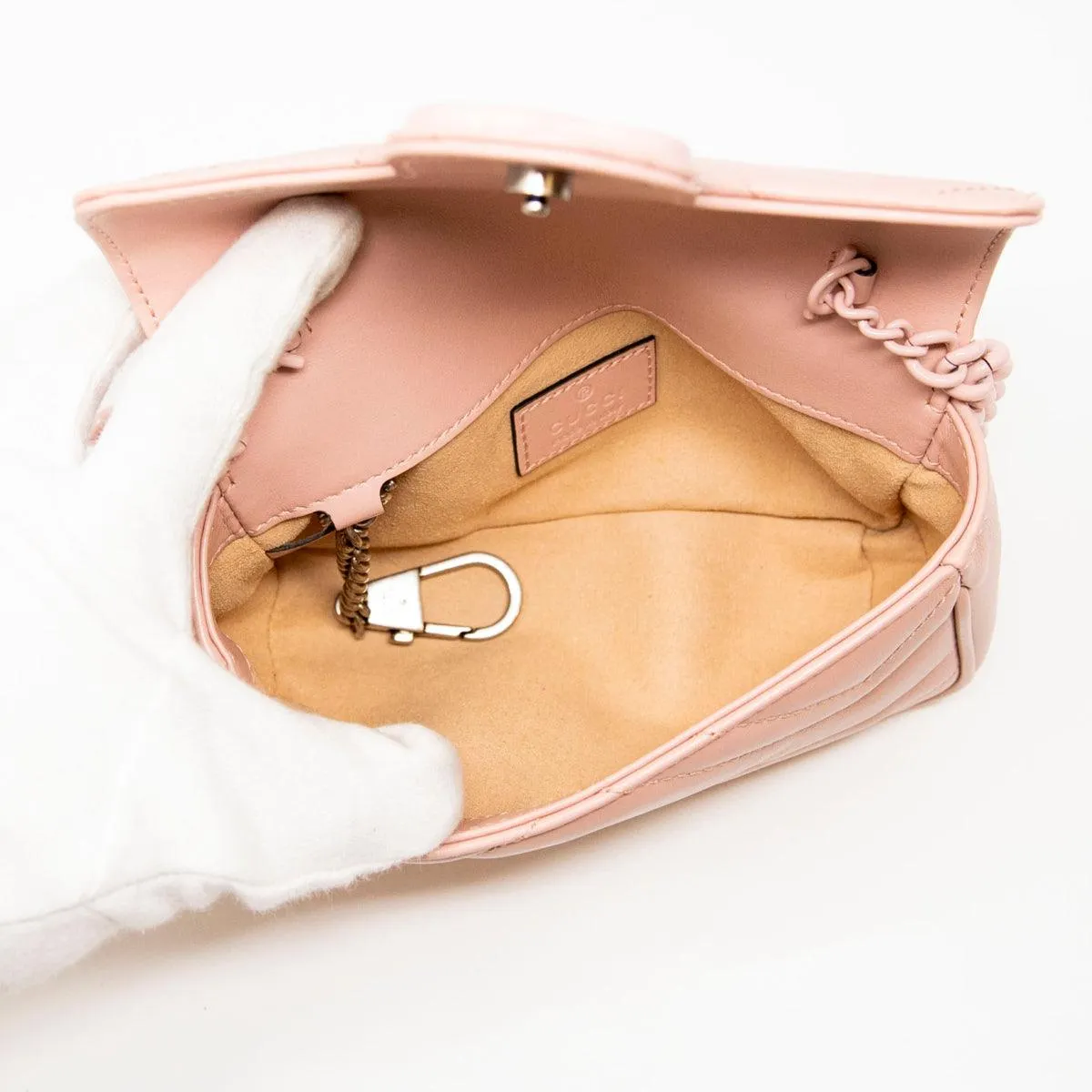 Gucci Pink GG Marmont Belt Bag 80