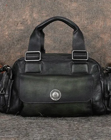 Handmade Coffee Leather Womens Vintage Handbag Best Shoulder Bag Vintage Crossbody Purses for Ladies