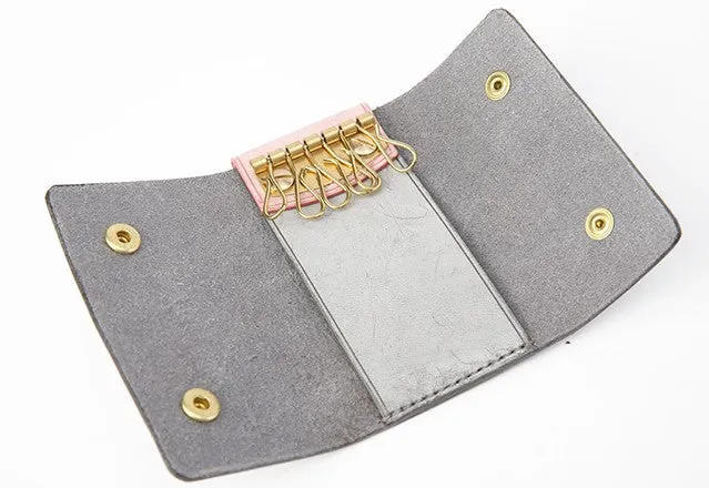 Handmade Cute LEATHER Womens Small Card Key Wallet Leather Key Wallet FOR Women