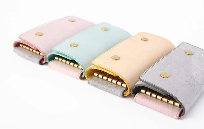 Handmade Cute LEATHER Womens Small Card Key Wallet Leather Key Wallet FOR Women