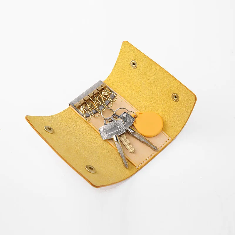 Handmade Cute LEATHER Womens Small Card Key Wallet Leather Key Wallet FOR Women