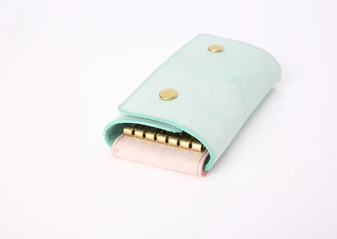 Handmade Cute LEATHER Womens Small Card Key Wallet Leather Key Wallet FOR Women