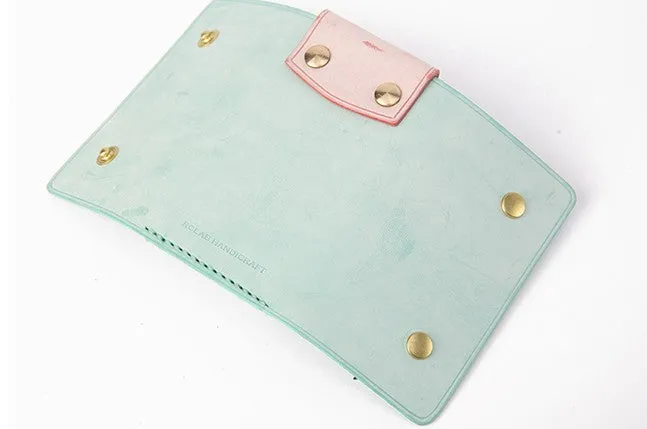 Handmade Cute LEATHER Womens Small Card Key Wallet Leather Key Wallet FOR Women