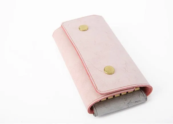 Handmade Cute LEATHER Womens Small Card Key Wallet Leather Key Wallet FOR Women