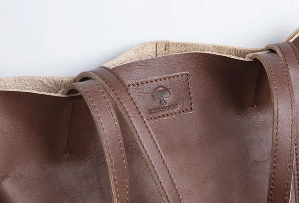 Handmade Genuine Leather Handbag Tote Bag Shopper Bag Shoulder Bag Purse For Women
