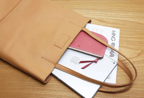 Handmade Genuine Leather Handbag Tote Bag Shopper Bag Shoulder Bag Purse For Women