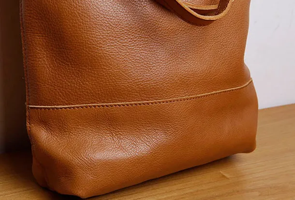 Handmade Genuine Leather Handbag Tote Bag Shopper Bag Shoulder Bag Purse For Women