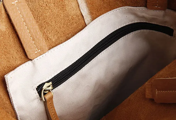 Handmade Genuine Leather Handbag Tote Bag Shopper Bag Shoulder Bag Purse For Women