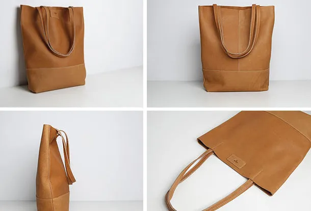 Handmade Genuine Leather Handbag Tote Bag Shopper Bag Shoulder Bag Purse For Women