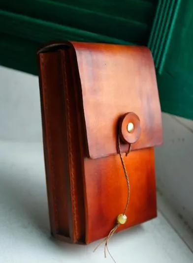 Handmade Leather Belt Pouch Mens Waist Bag CIGARETTE Pouch for Men