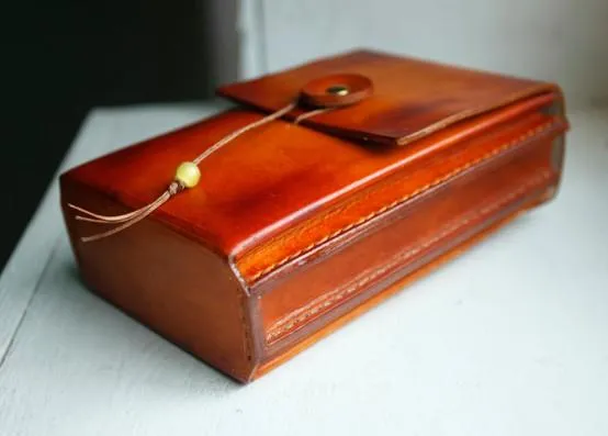 Handmade Leather Belt Pouch Mens Waist Bag CIGARETTE Pouch for Men