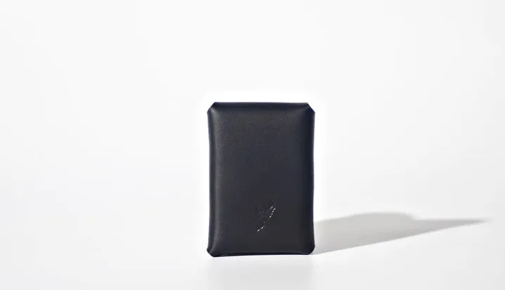Handmade LEATHER Black Womens Small Card Wallet Leather Change Wallet FOR Women