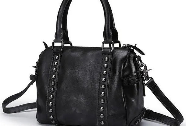Handmade Leather handbag purse shoulder bag for women leather shopper bag