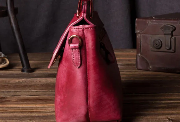 Handmade Leather handbag purse shoulder bag for women leather shopper bag