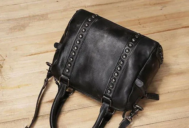 Handmade Leather handbag purse shoulder bag for women leather shopper bag