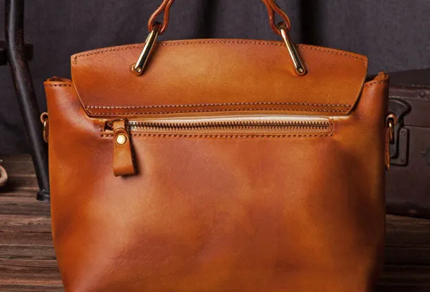 Handmade Leather handbag purse shoulder bag for women leather shopper bag