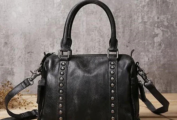 Handmade Leather handbag purse shoulder bag for women leather shopper bag