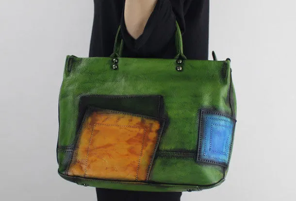 Handmade Leather handbag shoulder bag for women leather shopper bag