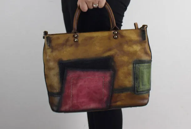 Handmade Leather handbag shoulder bag for women leather shopper bag