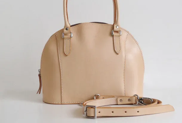 Handmade Leather handbag shoulder bag yellow brown for women leather shoulder bag