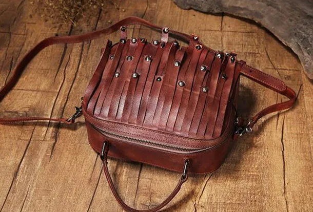 Handmade Leather handbags purse shoulder bag for women leather shopper bag