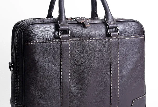 Handmade leather men Briefcase messenger large vintage shoulder laptop bag vintage bag