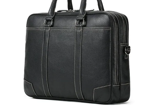 Handmade leather men Briefcase messenger large vintage shoulder laptop bag vintage bag