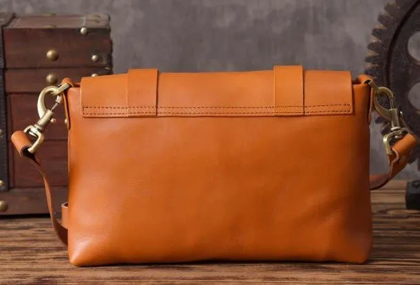 Handmade leather men Briefcase messenger vintage shoulder laptop bag vintage bag