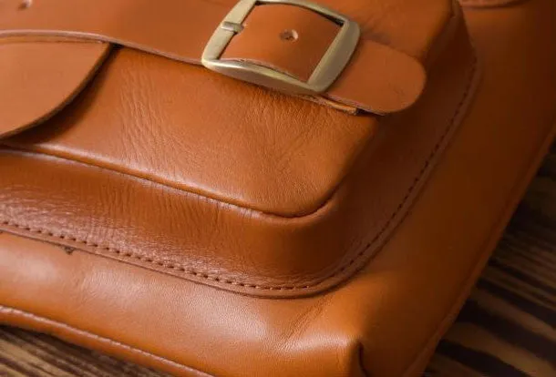 Handmade leather men Briefcase messenger vintage shoulder laptop bag vintage bag