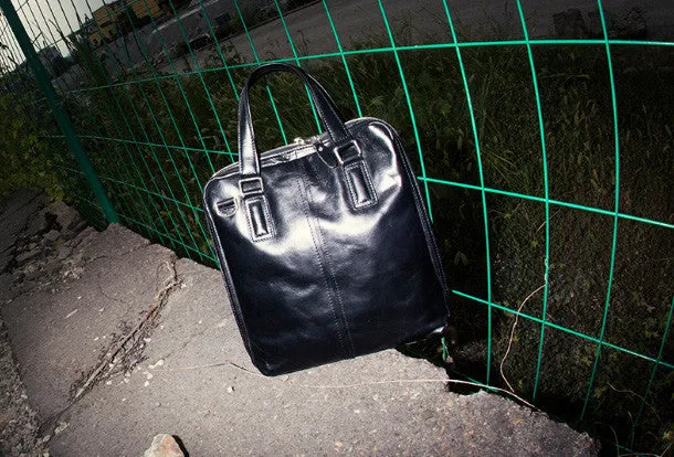 Handmade leather men Briefcase messenger vintage shoulder laptop bag vintage bag