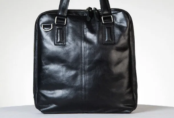 Handmade leather men Briefcase messenger vintage shoulder laptop bag vintage bag