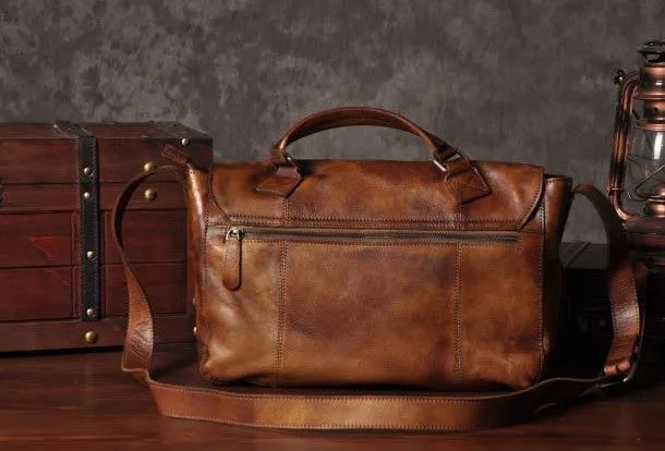 Handmade leather men messenger Bag Cool Shoulder Bags Travel Messenger Bags