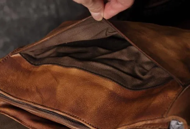 Handmade leather men messenger Bag Cool Shoulder Bags Travel Messenger Bags
