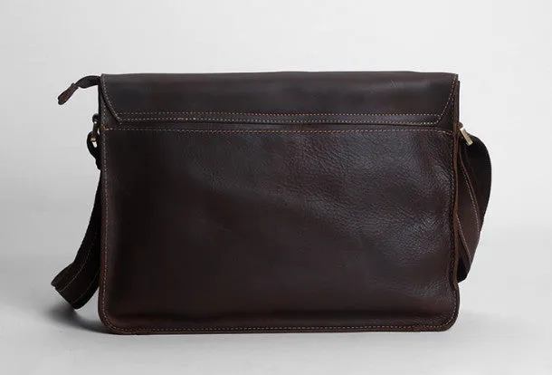 Handmade leather men satchel bag messenger large vintage shoulder laptop bag vintage bag