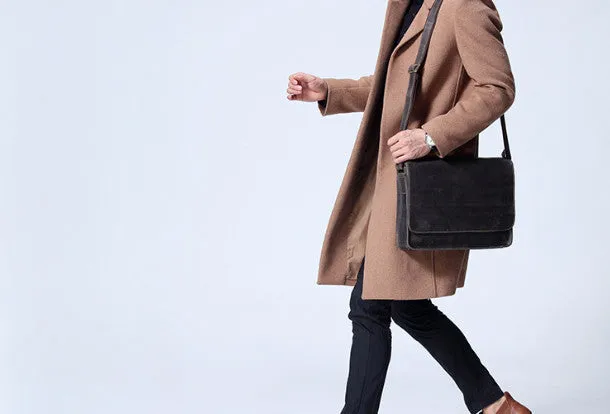 Handmade leather men satchel bag messenger large vintage shoulder laptop bag vintage bag
