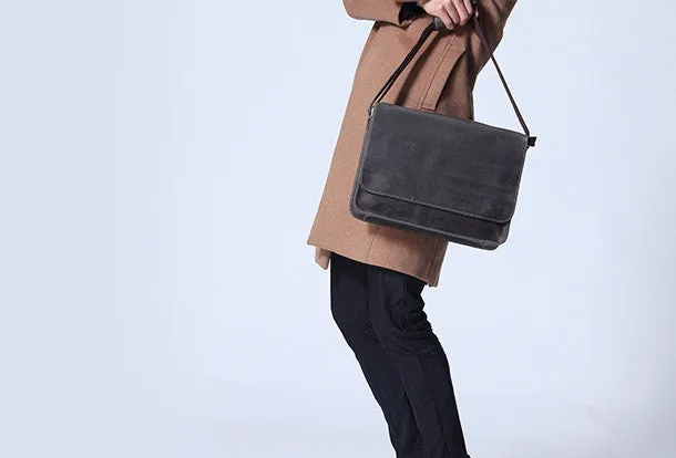 Handmade leather men satchel bag messenger large vintage shoulder laptop bag vintage bag