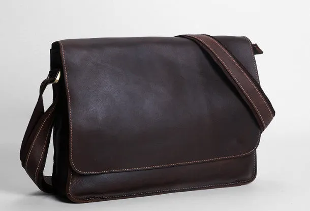 Handmade leather men satchel bag messenger large vintage shoulder laptop bag vintage bag