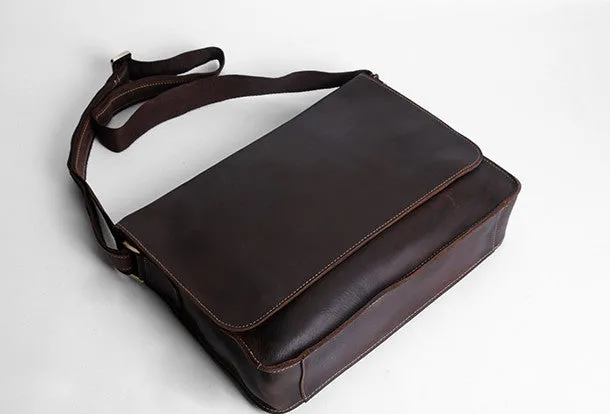 Handmade leather men satchel bag messenger large vintage shoulder laptop bag vintage bag