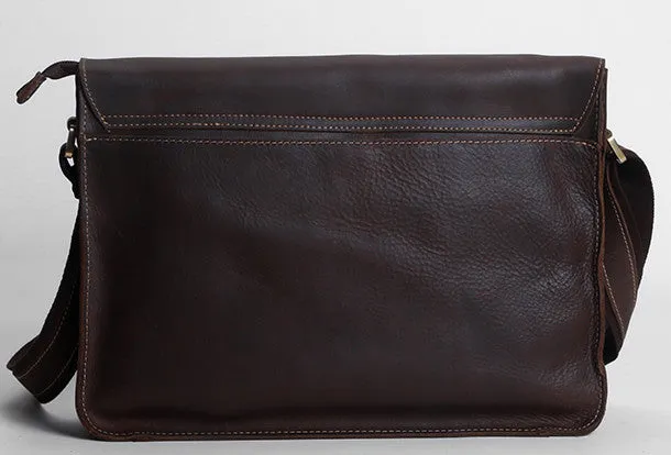 Handmade leather men satchel bag messenger large vintage shoulder laptop bag vintage bag